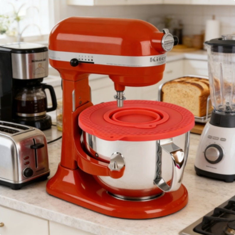 Kitchen Aid Baking Lid - Silikon-Mixerschüssel-Abdeckung Kompatibel mit KitchenAid 4,5-5 Quart