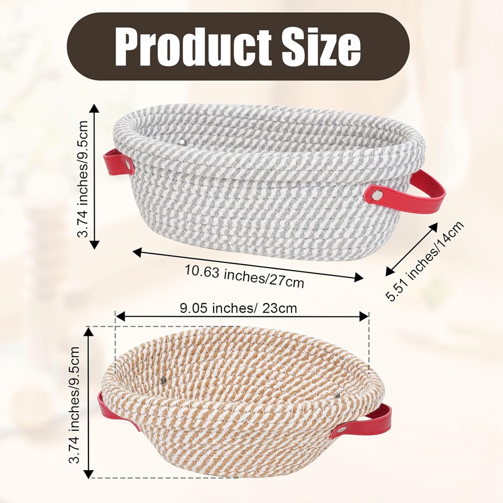 Proofing Basket Banneton - 2er-Pack Banneton Sauerteig-Gärkörbe, Baumwollseil-Gärkörbe für Sauerteigbrot-Backen,