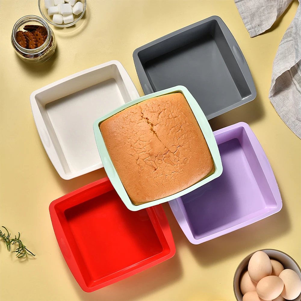Kitchen Baking Ware - 1/4pcs Silikon quadratische Kuchen form leicht