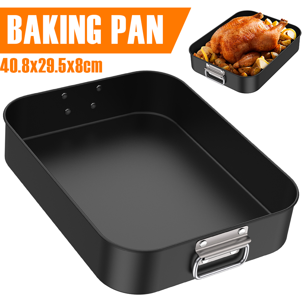 Kitchen Baking Ware - Tiefe Backform, rechteckige Hähnchen-Bratpfanne aus Kohlenstoffstahl