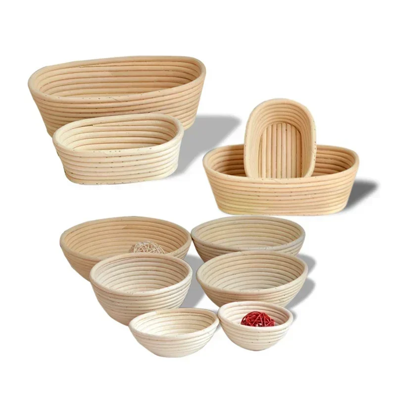 Proofing Basket Banneton - Rattan-Brot-Gärkorb, Brotkorb, ovales Rattan, Korbgeflecht, Teiggärung,