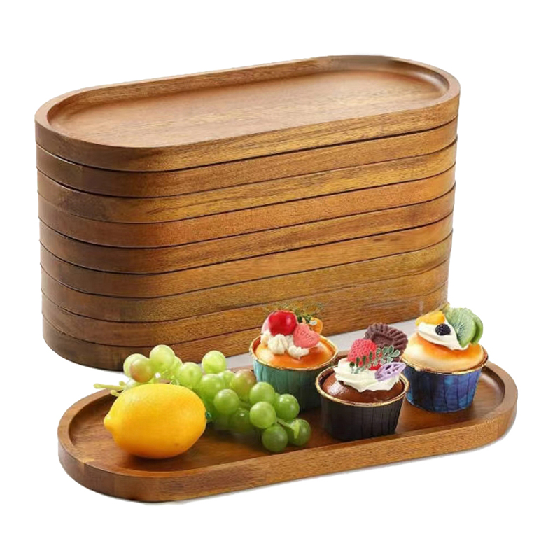Cake Board Round - Geschirr, Massivholz, Lebensmitteltablett, rund, rechteckig, Dessertteller,