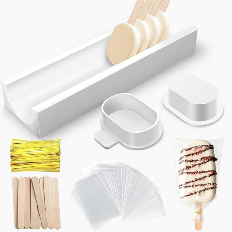Kitchen Baking Trays - Cake-Pop-Formen-Set mit Antihaft-Backblech, wiederverwendbarer Cake-Pop-Schneider, Backwerkzeug,