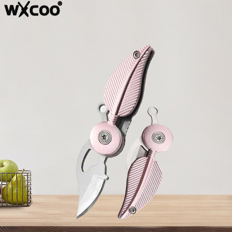 Miniature Baking Kitchen - WXCOO Mini-Messer Kreatives Federförmiges Bastelmesser Multifunktionales