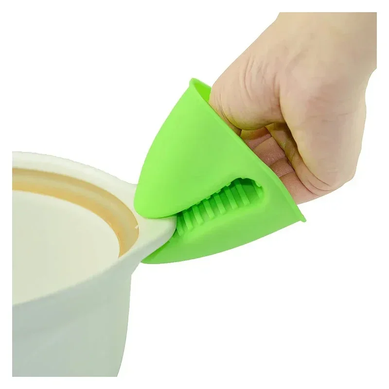 Kitchen Baking Ware - Silikon-Ofenhandschuhe, hitzebeständig, 2 Stück, rutschfeste Quetschgriffe,