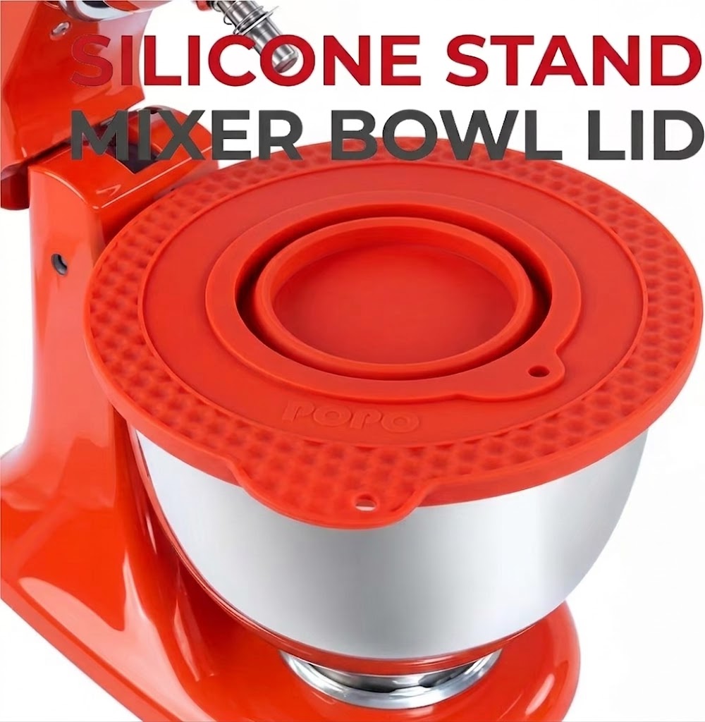 Kitchen Aid Baking Lid - 4,5–5-Quart-Kippkopf-Standmixer-Silikonschüsseldeckel mit Anti-Verschüttungsschutz für KitchenAid mit