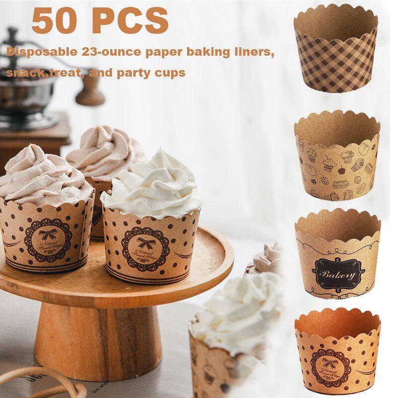 Kitchen Paper For Baking - 50 Teile/paket Cupcake Pappbecher Wrapper Backförmchen