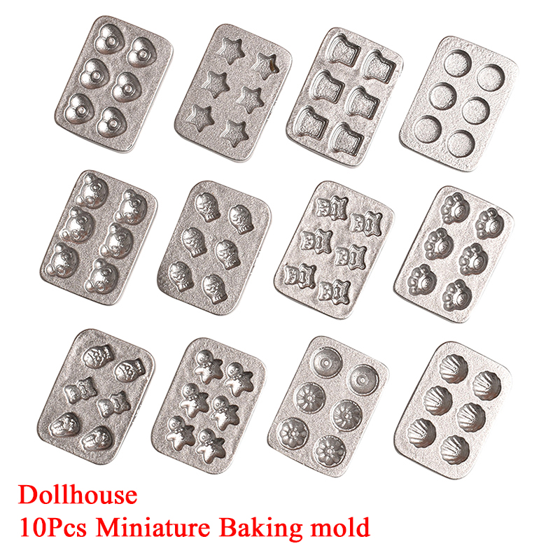 Kitchen Baking Trays - 10 stücke Puppenhaus Miniatur Mini Kuchen