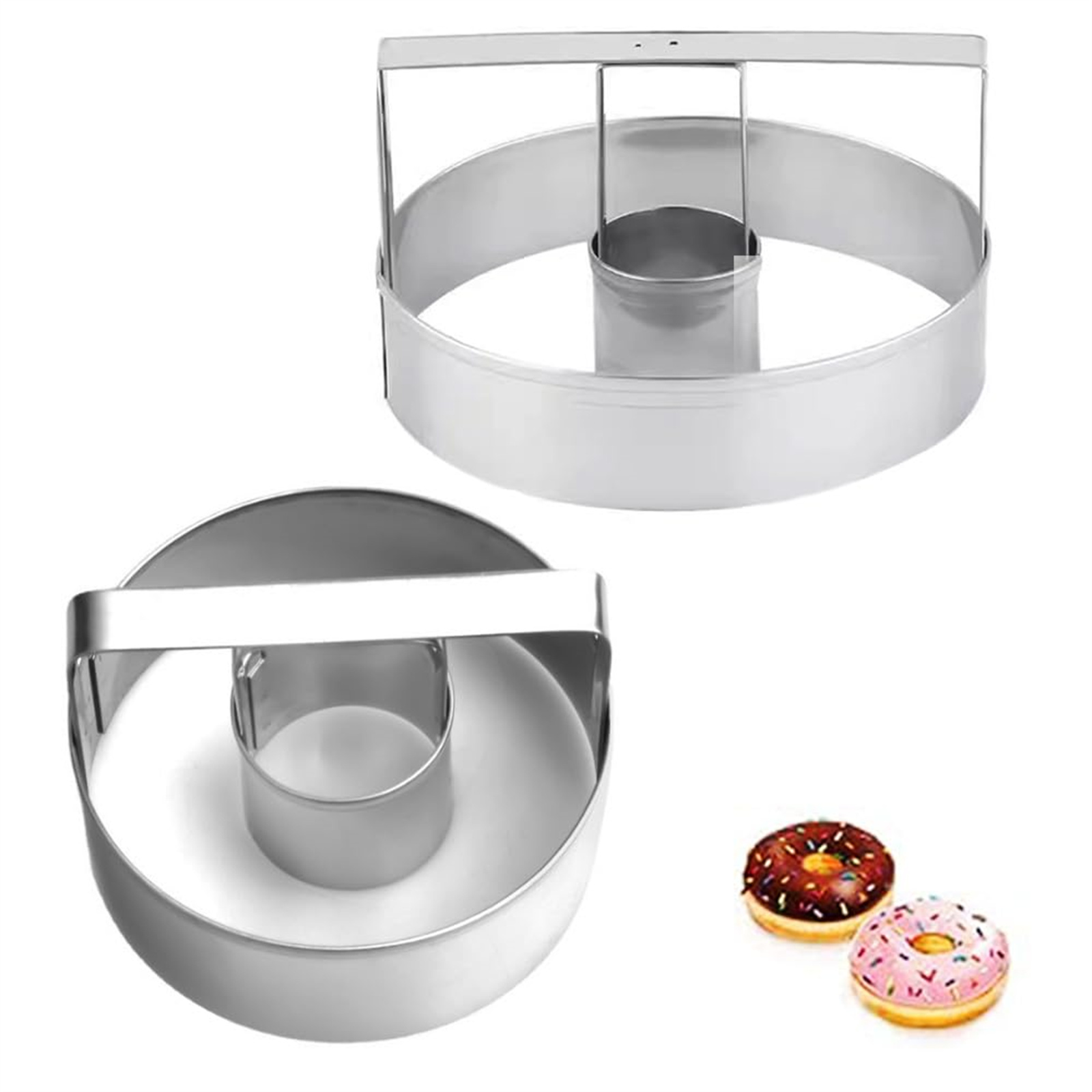 Kitchen Baking Cookies - Edelstahl-Ausstechform für Kekse, Runde Donut-Form, Langlebige