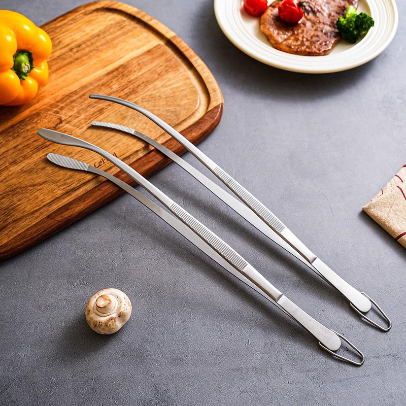 Kitchen Baking Ware - 2-teiliges Kochpinzetten-Set aus Edelstahl, 12-Zoll-Küchen-Lebensmittelzange zum