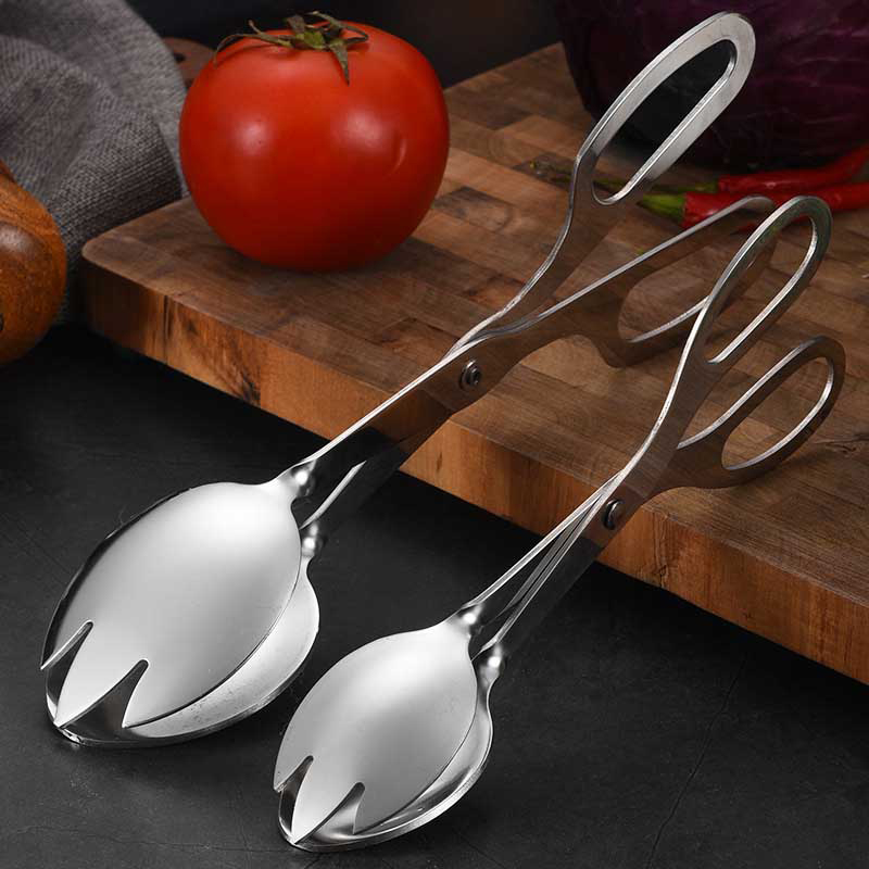 Bread Baking Kitchen Utensils - 1pc Edelstahl Buffet zange Silber Salat
