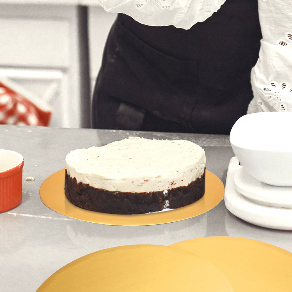 Cake Board Round - 10 Stück Runde Kuchenplatten aus Dickem