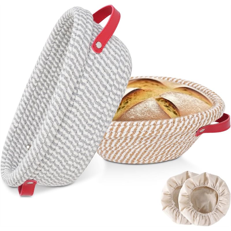 Proofing Basket Banneton - ABRE-Banneton Sauerteig-Gärkörbe Baumwollseil-Gärkörbe 10 Zoll Oval
