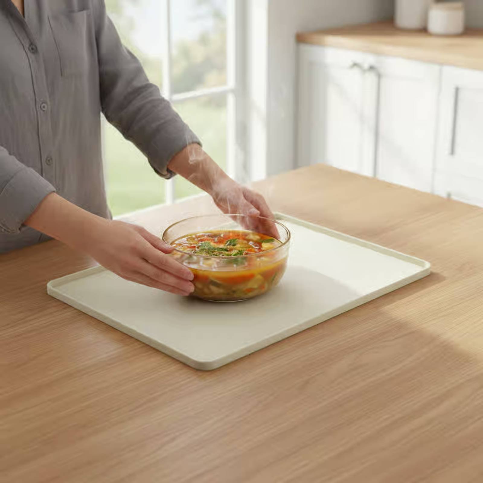 Kitchen Baking Trays - Silikon-Mikrowellen-Abdeckmatte Flexibler Mikrowellenherd-Schutz Silikon-Geräteunterlage Auslaufsicheres Küchenzubehör