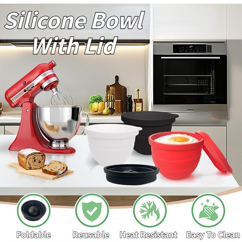 Faltbare Silikonschüssel mit D – Kitchen Aid Baking Lid Bewertung und Preis