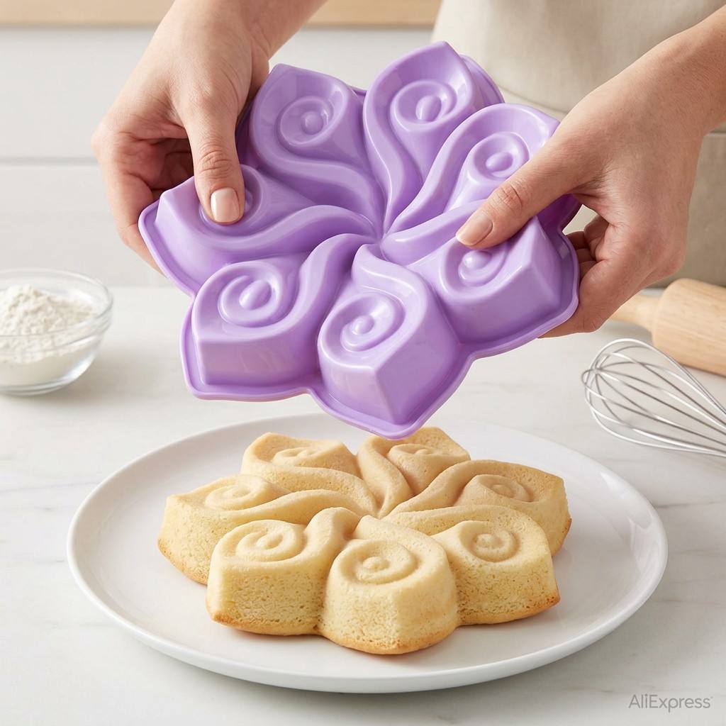 Große Blumen-Silikon-Kuchenfor – Kitchen Baking Ware Bewertung und Preis