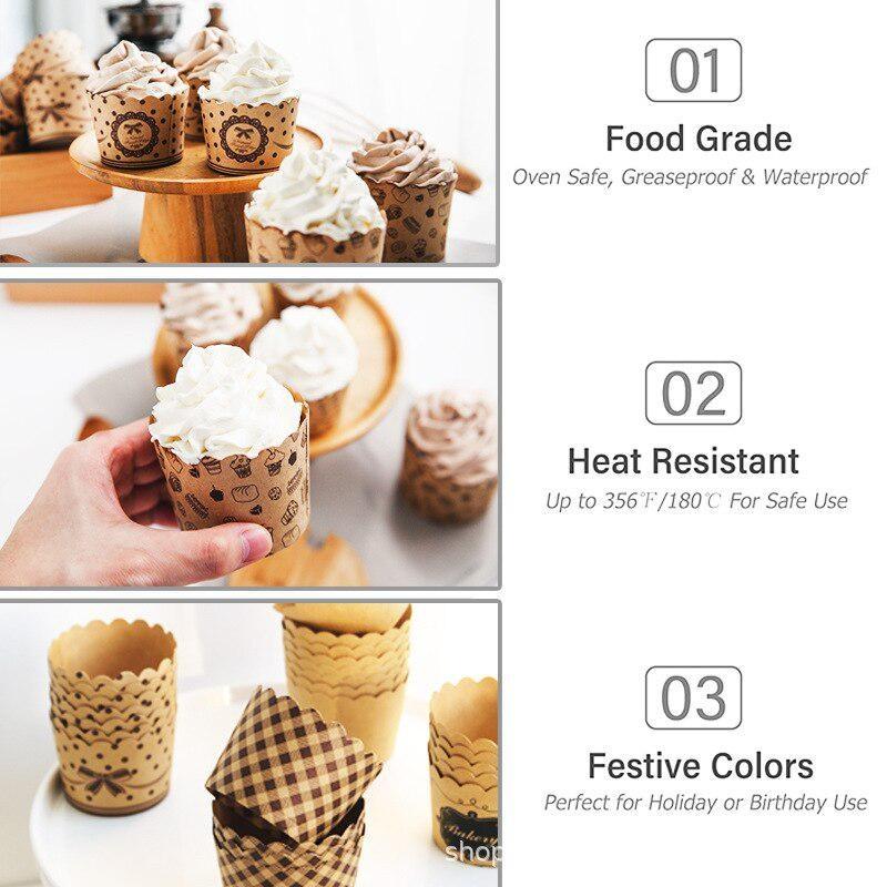 50 Teile/paket Cupcake Pappbec – Kitchen Paper For Baking Bewertung und Preis