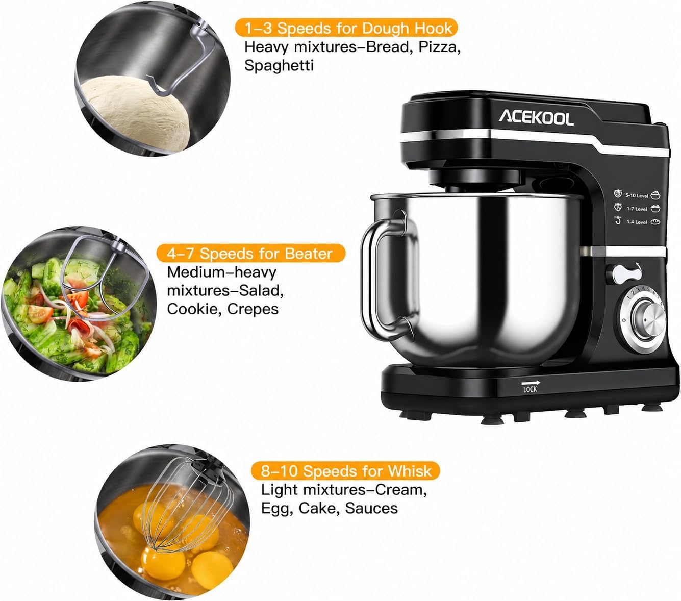 Tacleekii 7,5QT Kippkopf-Stand – Stand Mixer Bowl Bewertung und Preis