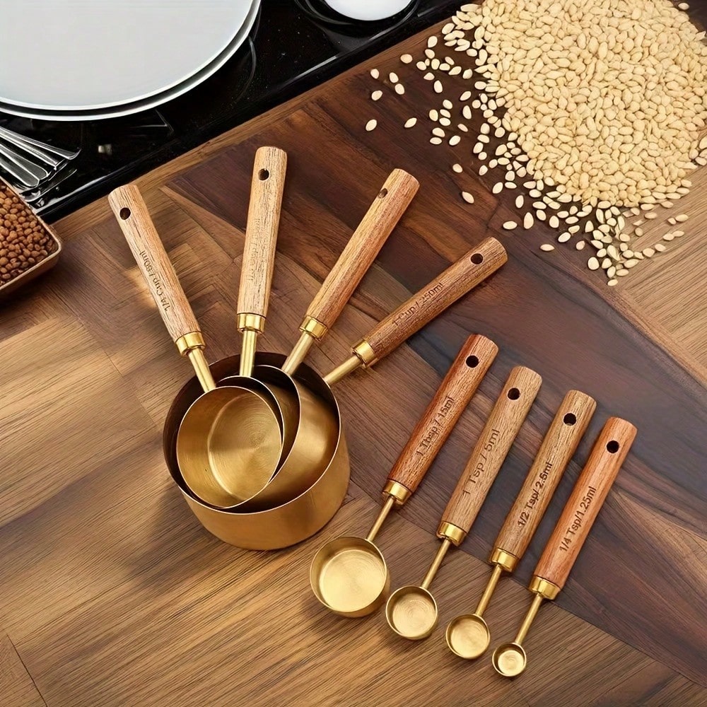 8-teiliges Edelstahl-Messbeche – Baking (Kitchen Ingredient) Bewertung und Preis