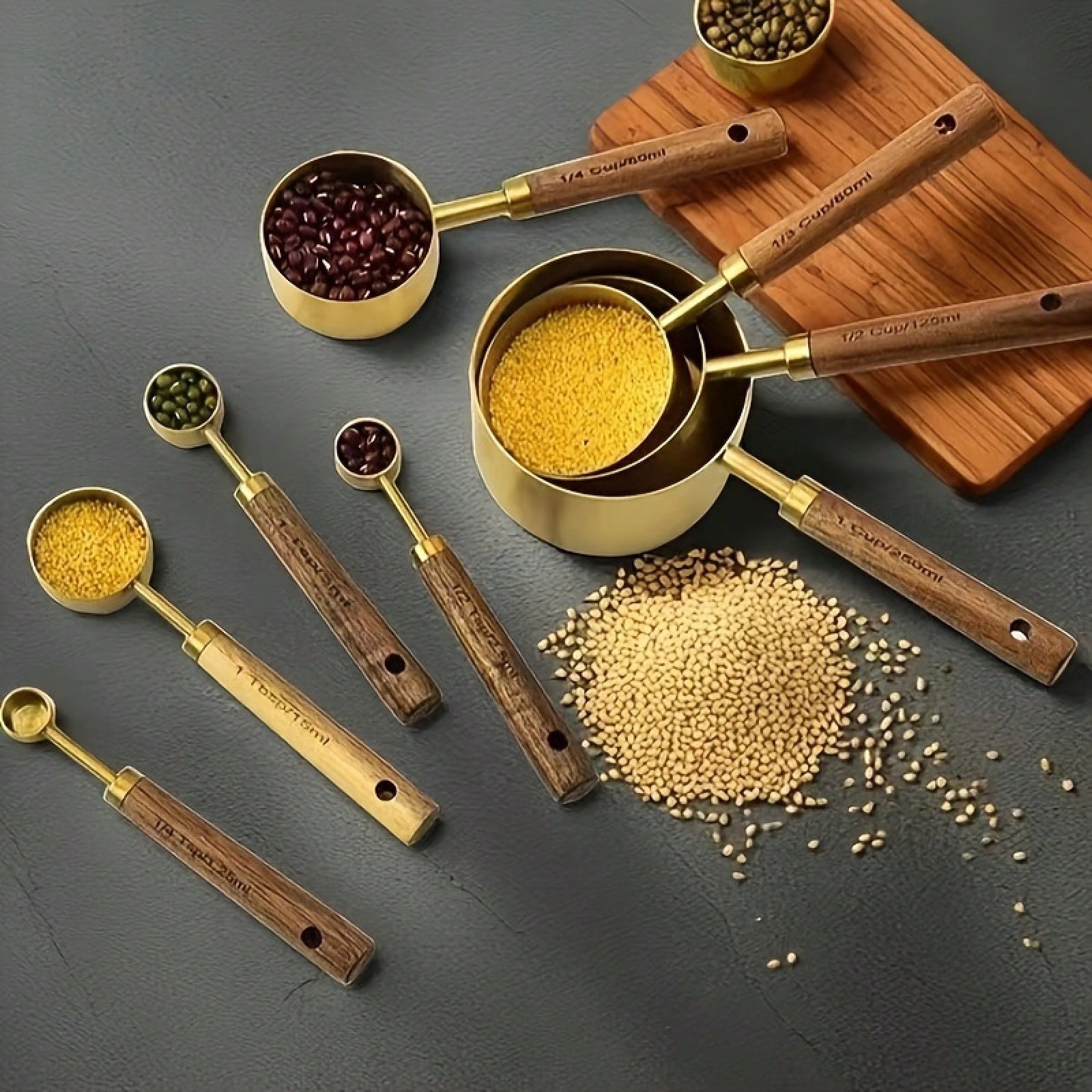 8-teiliges Edelstahl-Messbeche – Baking (Kitchen Ingredient) Bewertung und Preis